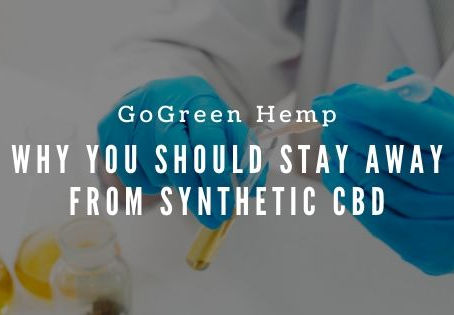 Side-by-side comparison of hemp plant and laboratory equipment representing natural and synthetic CBD sources