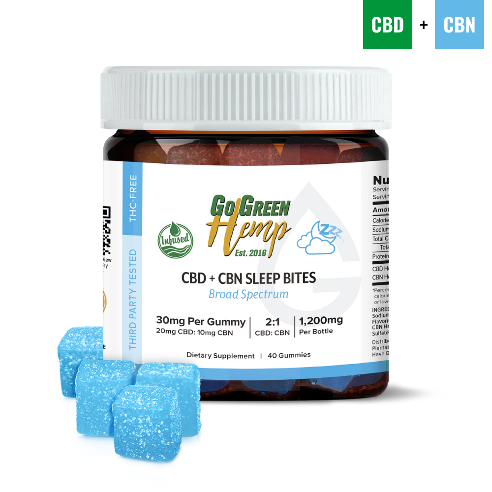 CBN + CBD Sleep Gummies | THC-Free | Vegan | 1200mg