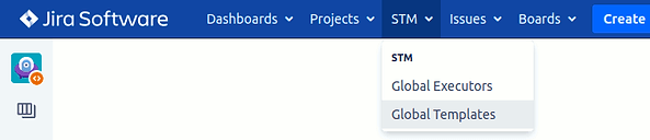 The menu for global templates