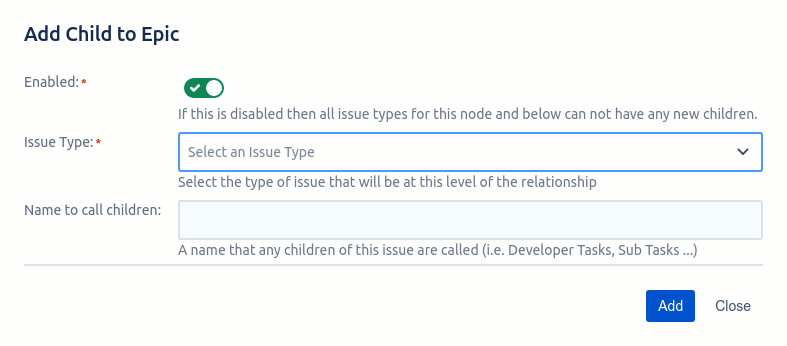 adding a new child node in the hierarchy