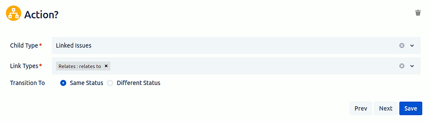 Transitioning linked issues to the same status