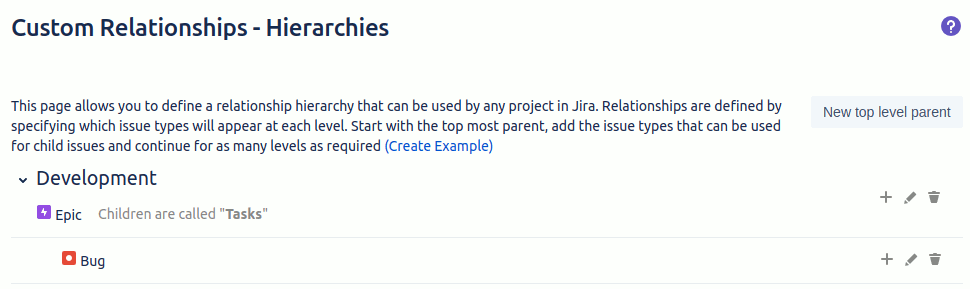 Parent node with a single child