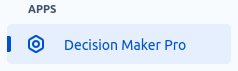 The Decision Maker Pro menu