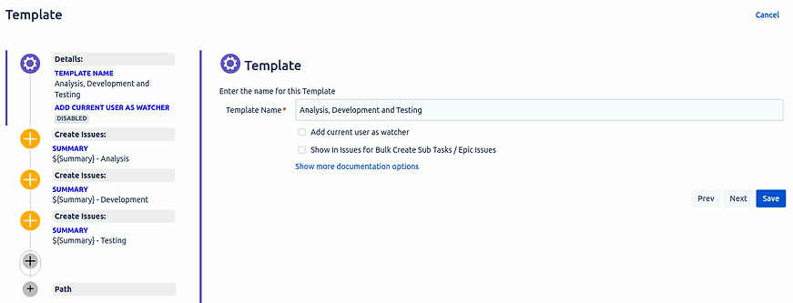 Global template example