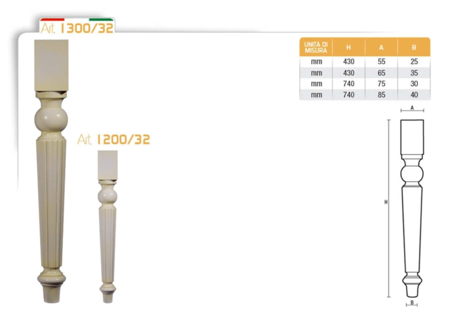 Medinė stalo koja - 32