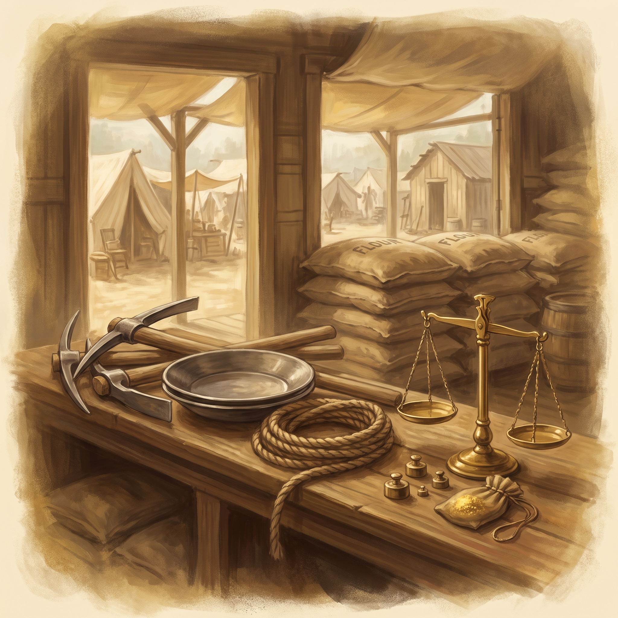 Gold Rush Merchant illustration