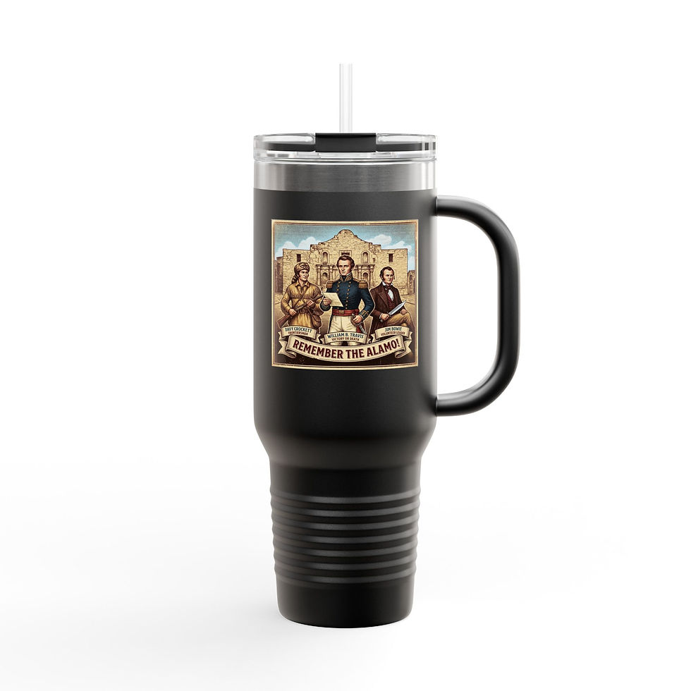 Thumbnail: 40oz Insulated Travel Mug — "Remember the Alamo" Vintage Texas Keepsake