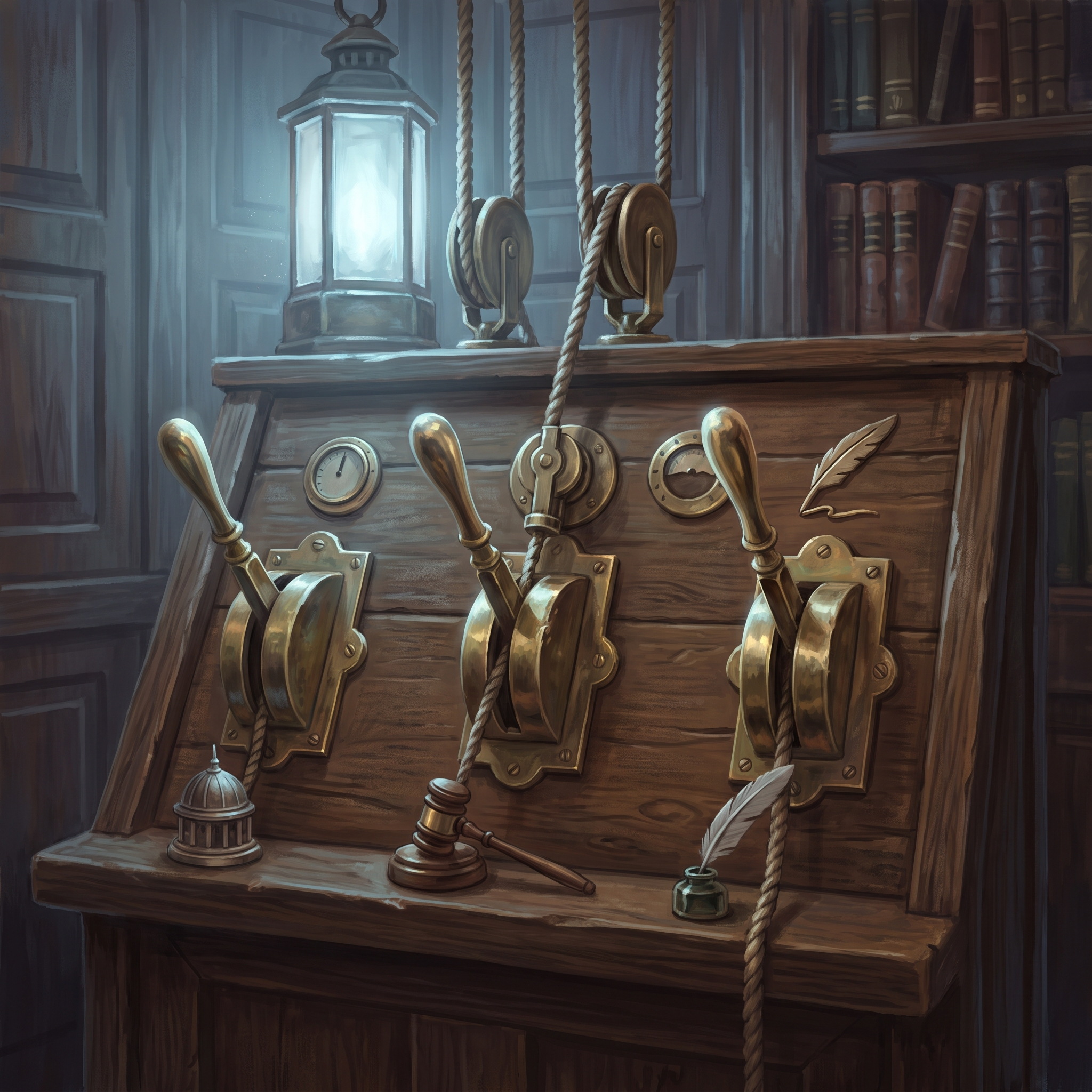 Checks & Balances Control Room illustration