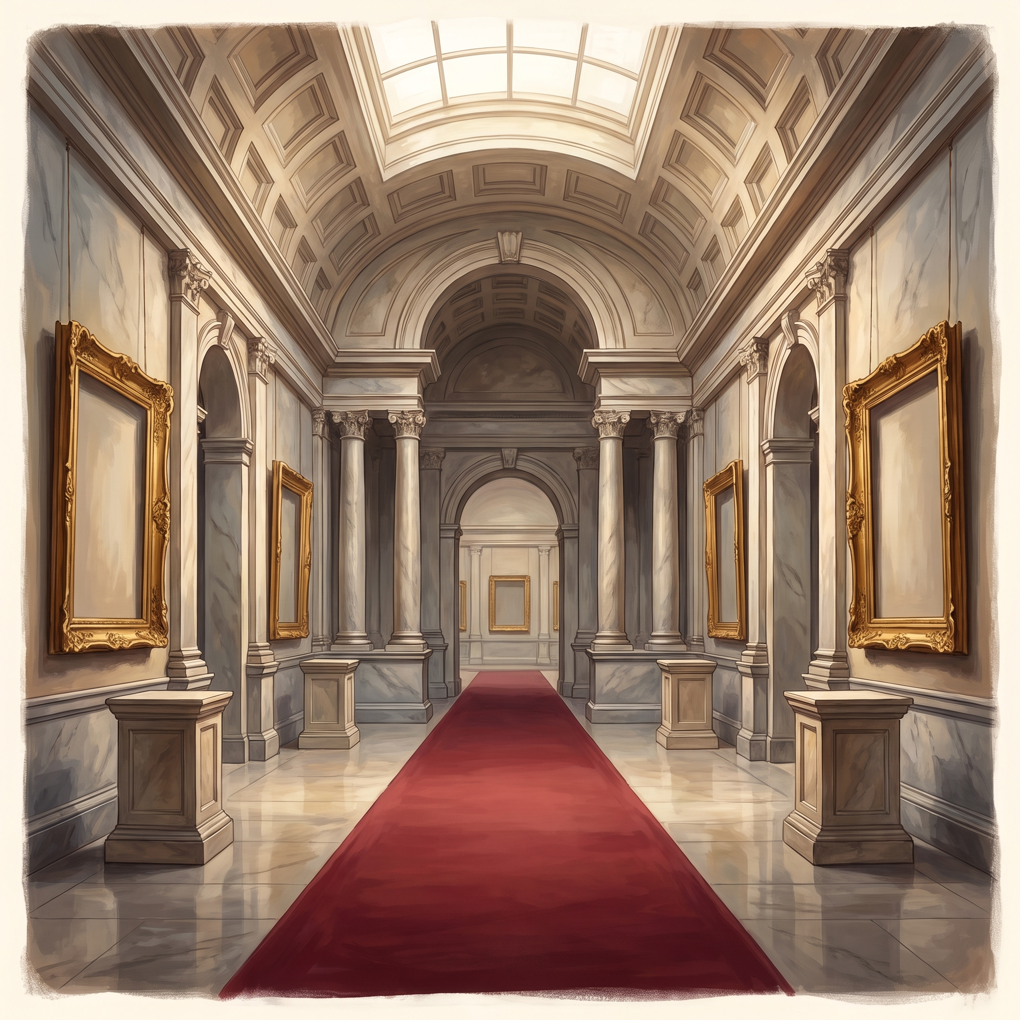 Hall of the First Seven Presidents illustration