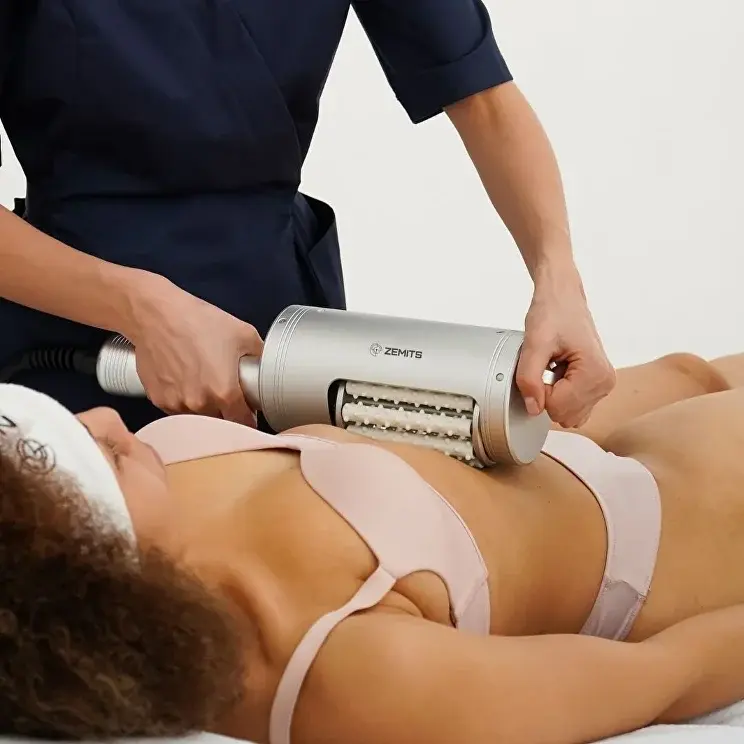 a client in infinity wellness in Zemits EndoLuxx treatment