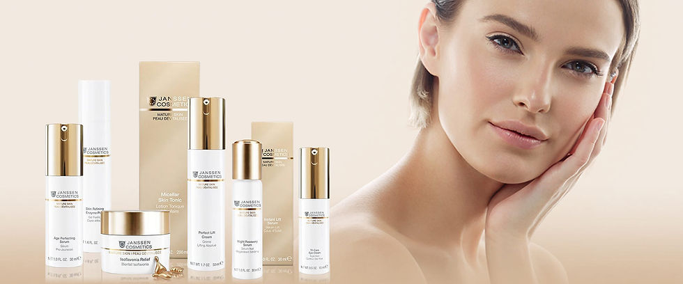 Janssen Cosmetics products for Infinity Wellness' Longevity care facial
