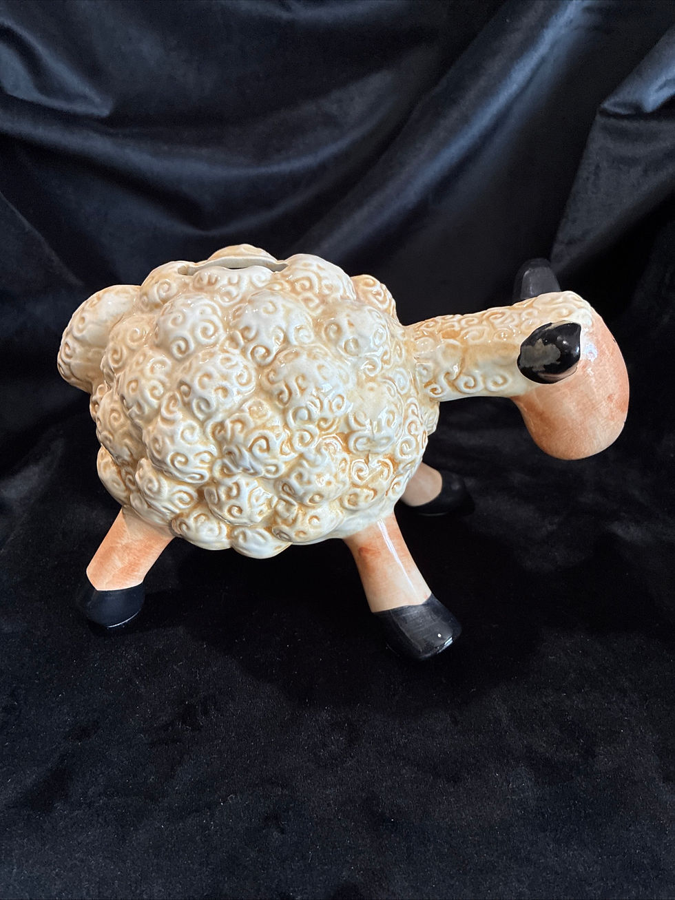 Thumbnail: Whimsical Ceramic Sheep Piggy Bank4.5" Tall X 8" Long