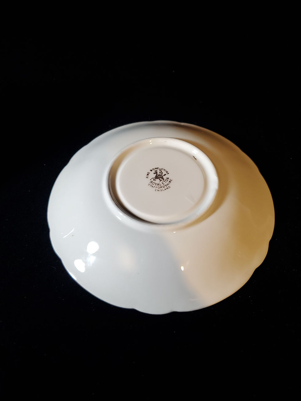 Thumbnail: Vintage Royal Eton Staffordshire Tea Cup & Saucer. England. Fine Bone China.
