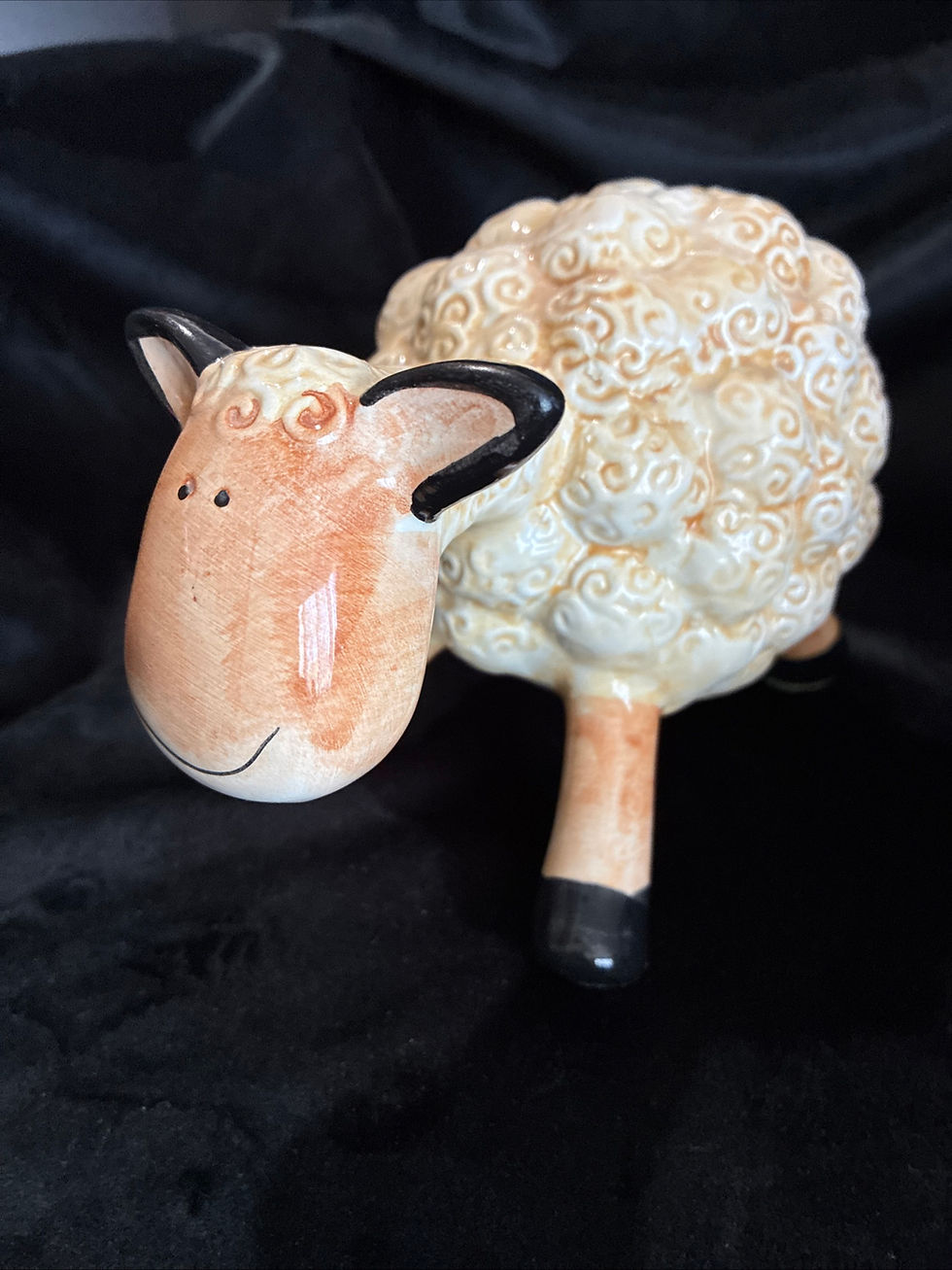 Thumbnail: Whimsical Ceramic Sheep Piggy Bank4.5" Tall X 8" Long
