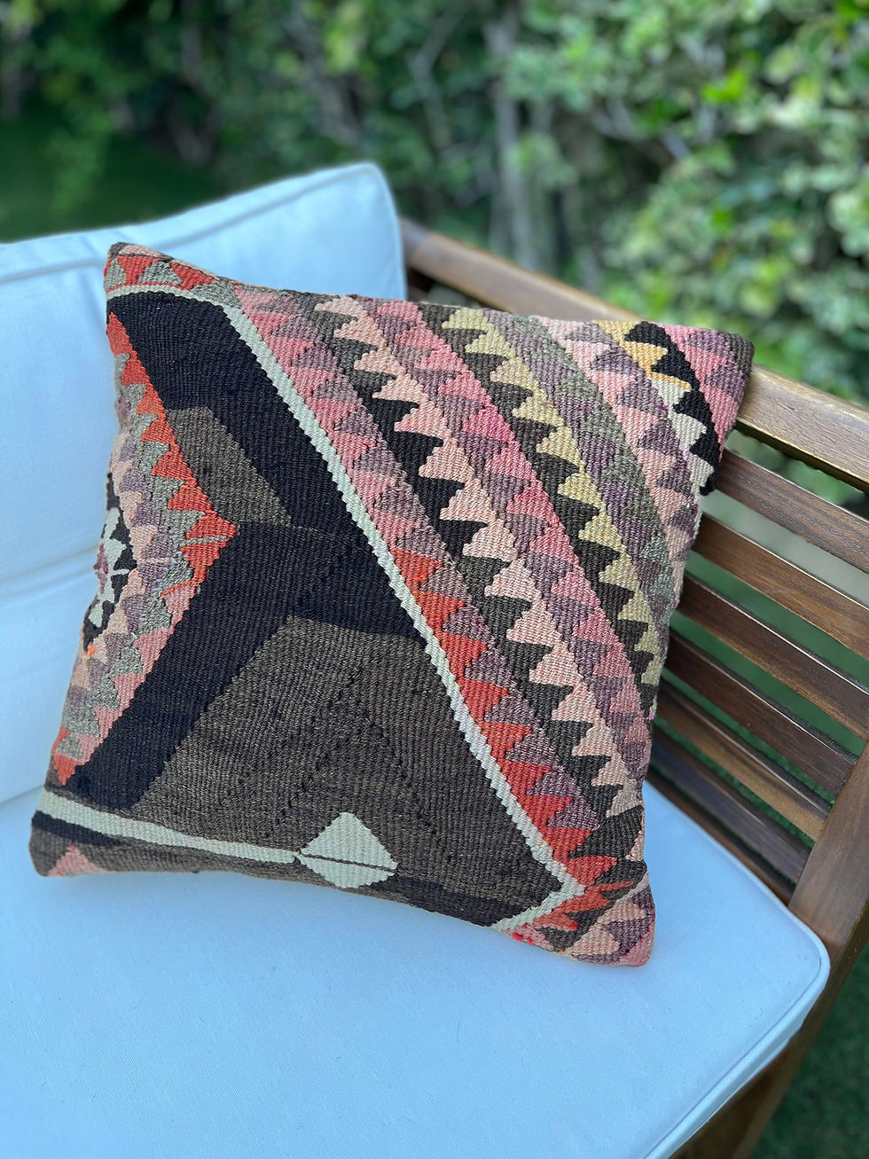 Thumbnail: Kilim Pillow Cover | Handwoven Vintage 16"x16" Decorative Throw Pillow