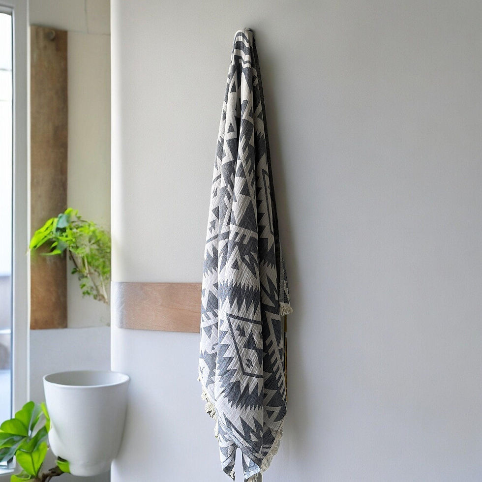 Thumbnail: Lightweight Gauze Cotton Beach Towel, Handwoven, Custom Colors & Free Bag