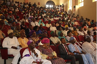 The audience was large