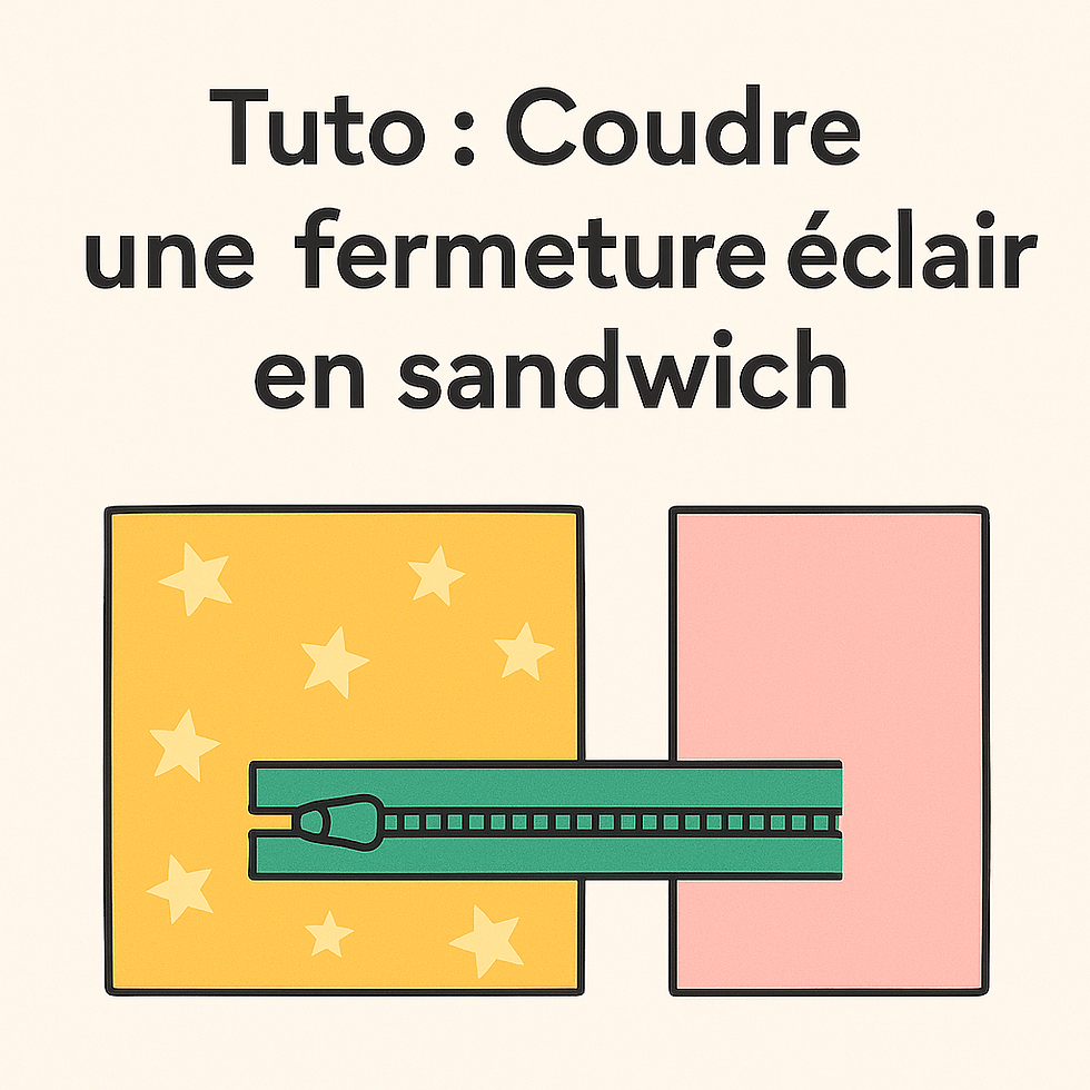 🧵💥 Tuto : Coudre une fermeture éclair en sandwich (version trousse stylée)