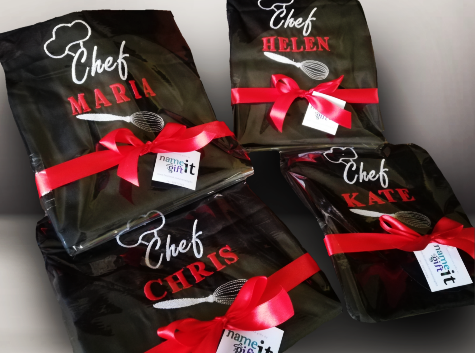 Chef  Apron 'Hat and Whisk' embroidery 