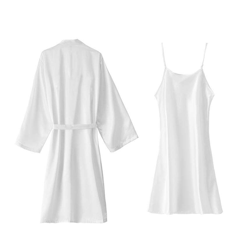 Thumbnail: Satin Bridal Robes with Nightdress 