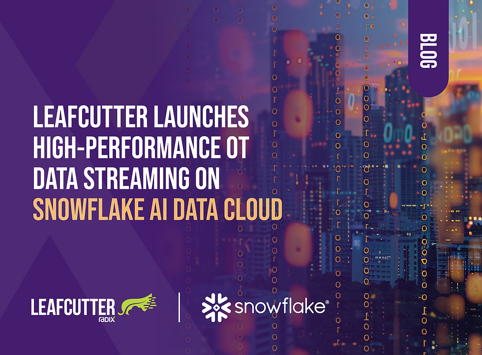 Leafcutter Launches High-Performance OT Data Streaming on Snowflake AI Data Cloud