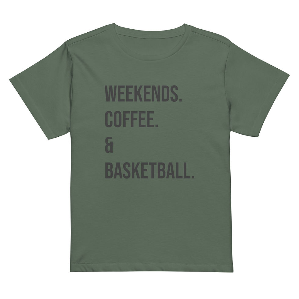 Thumbnail: Weekends Coffee & BASKETBALL Women’s high-waisted t-shirt