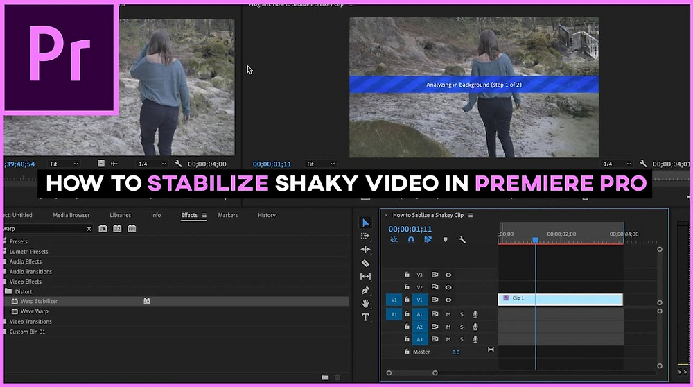 How to Stabilize Shaky footage in Premiere Pro 2020 (Warp Stabilizer)