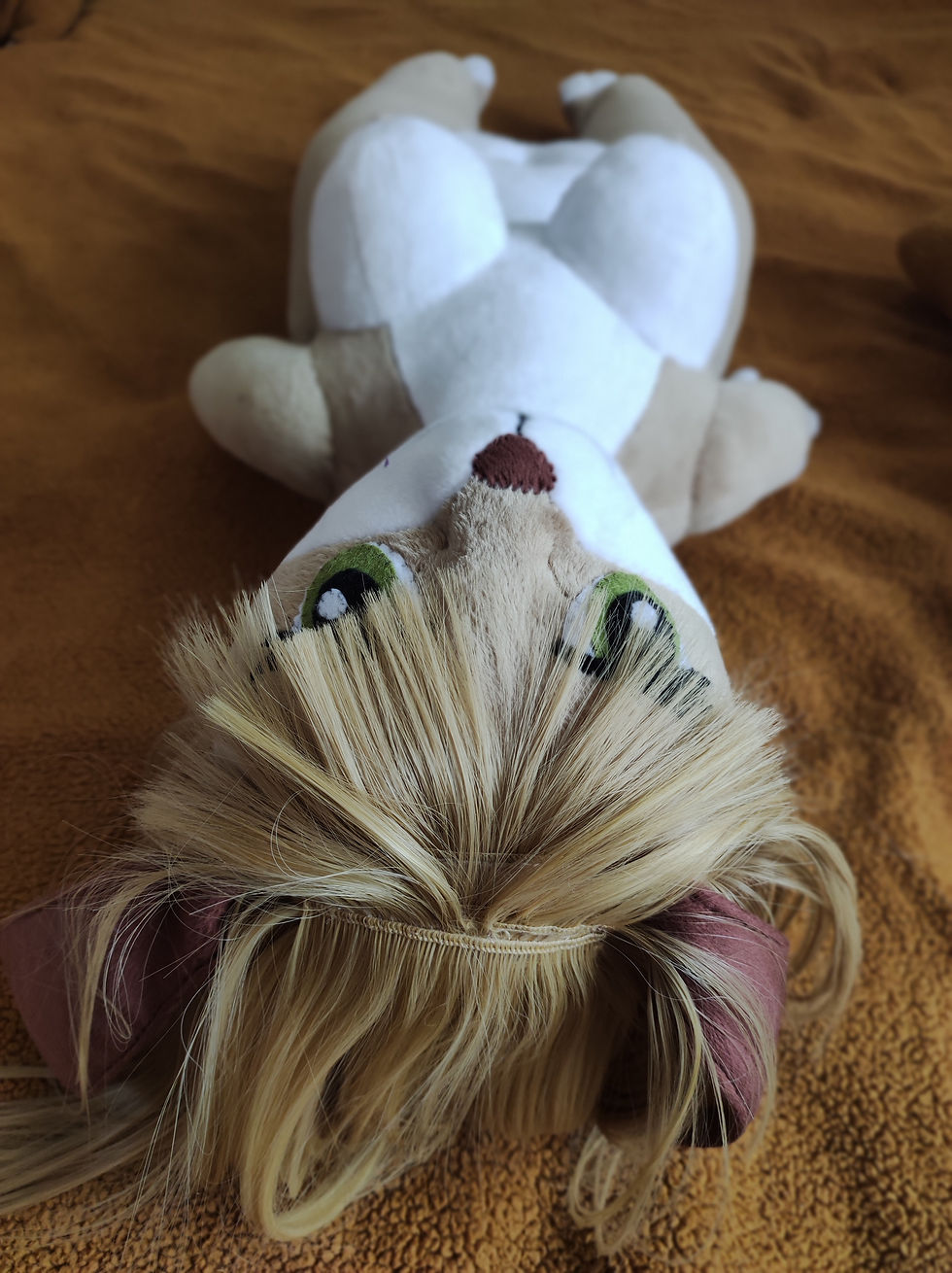 Thumbnail: Big plush doll Cute Bunny with military-style clothes.    630$