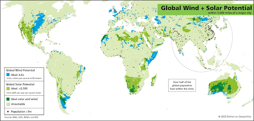 Global Wind + Solar Potential, Zeihan 2020