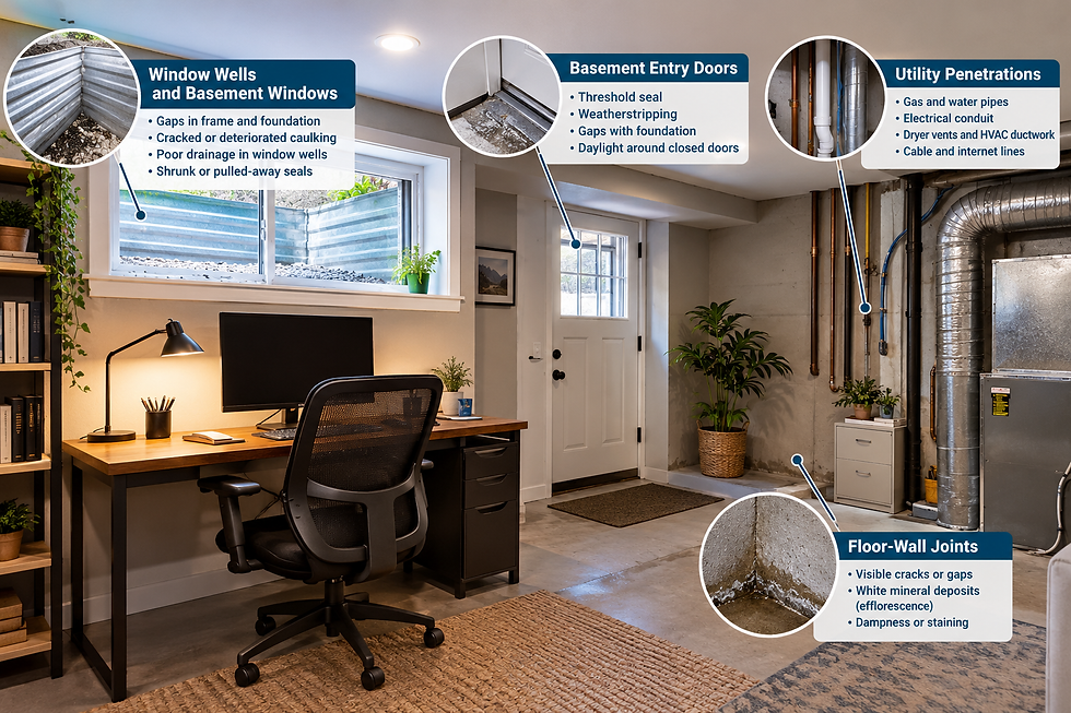 PRIMARY LEAK SOURCES - basement home office flood protection