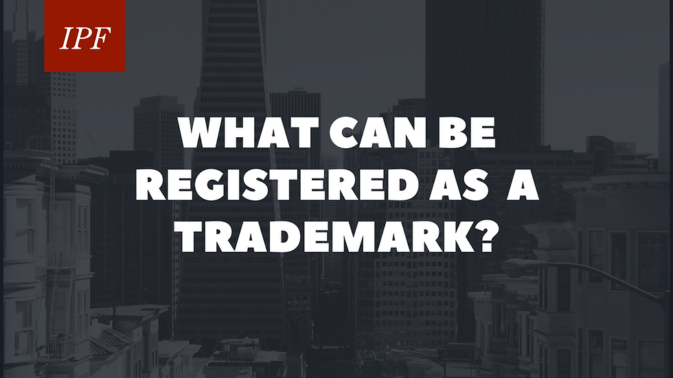 What can be registered as a trademark?