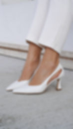 SAVANA Bianco | Decolleté vera pelle bianco tacco 7 cm