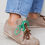 Miniature : SUZIE Taupe | Sneakers in pelle tortora doppio laccio
