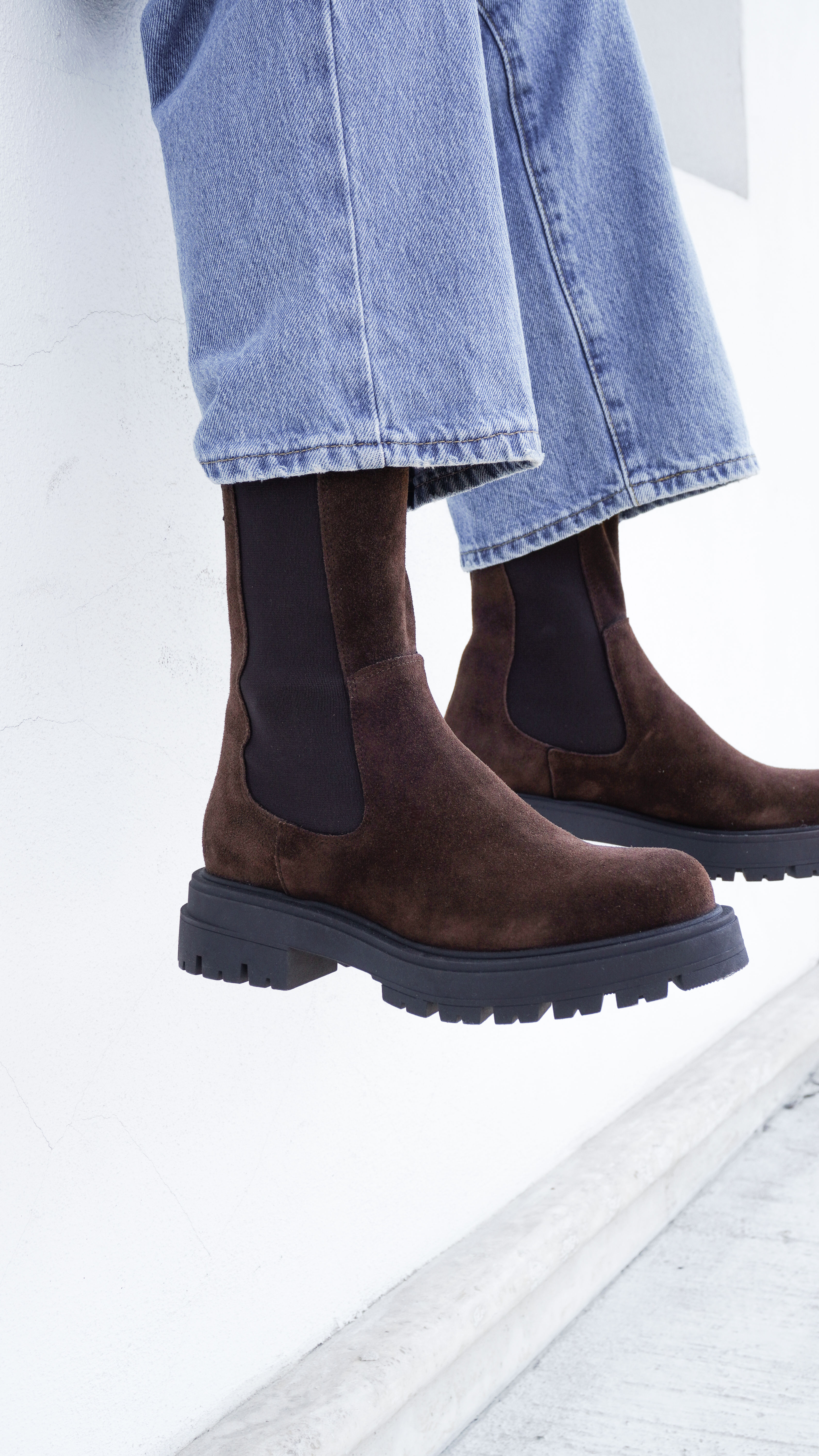 EDO | Stivaletti sportivi camoscio testa di moro