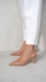 VITTORIA Avana | Decolleté slingback vera pelle tacco 7 cm