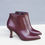 Miniatura: GAIA Bordeaux | Stivaletti vera pelle bordò punta tacco 7 cm