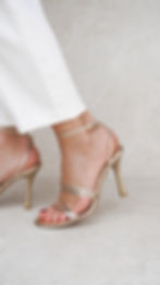 BOGOTA | Sandali vera pelle laminata platino tacco 9 cm