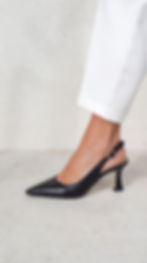 VITTORIA Nero | Decolleté vera pelle tacco 7 cm