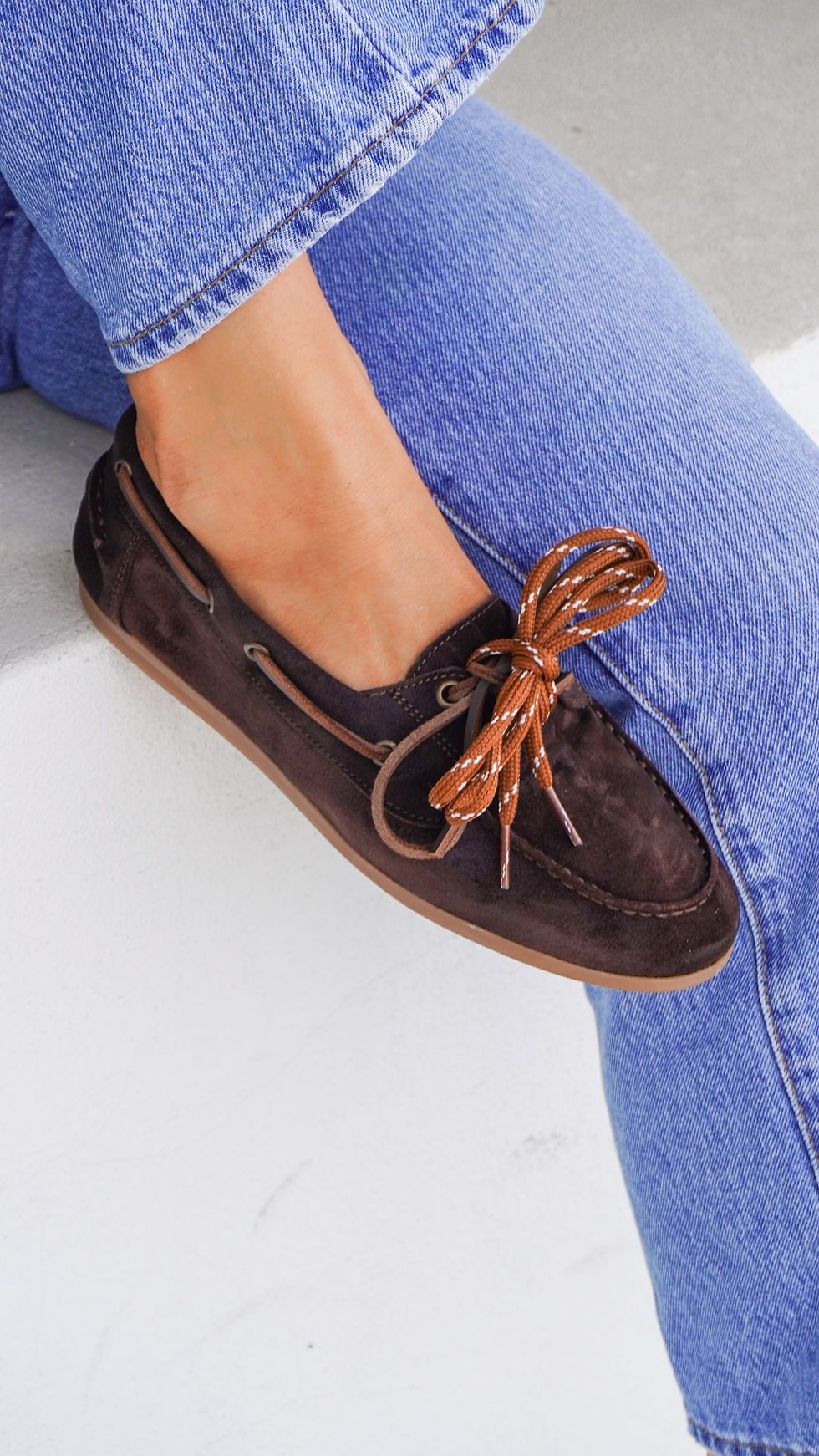 ISLA Testa di moro | Mocassino vera pelle camoscio doppio laccio