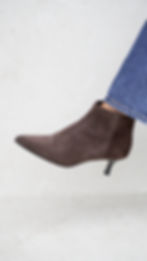 MAXIM Marrone | Stivaletti pelle camoscio punta tacco 5 cm