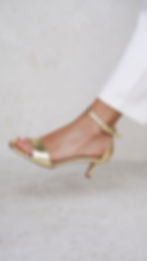 RIVIERA Oro | Sandali dorati tacco 6 cm