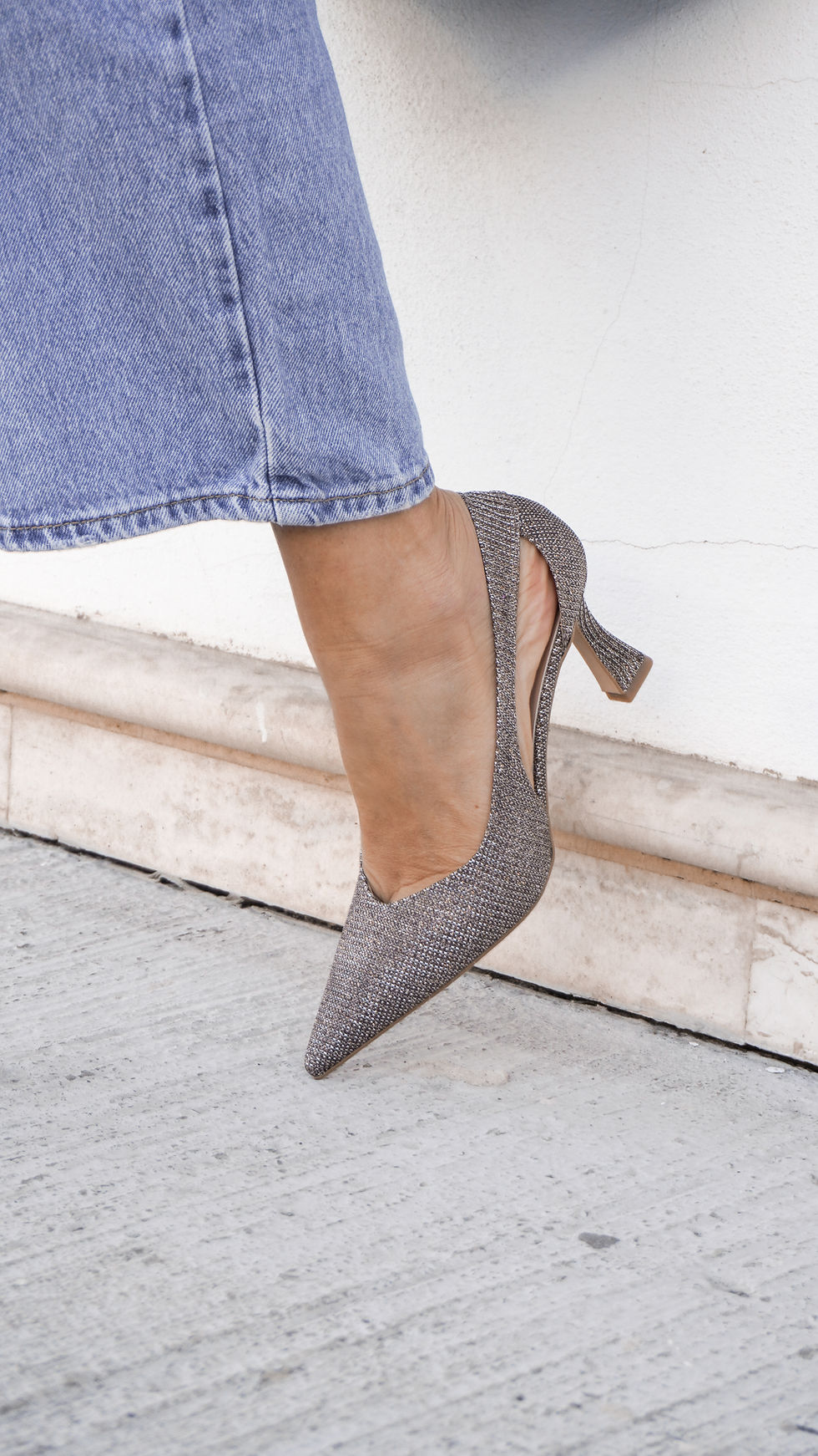 SAVANA Bronzo | Decolleté glitter bronzo tacco 7 cm