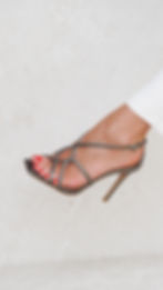 SERAFINA | Sandali vera pelle effetto snake khaki tacco 11 cm