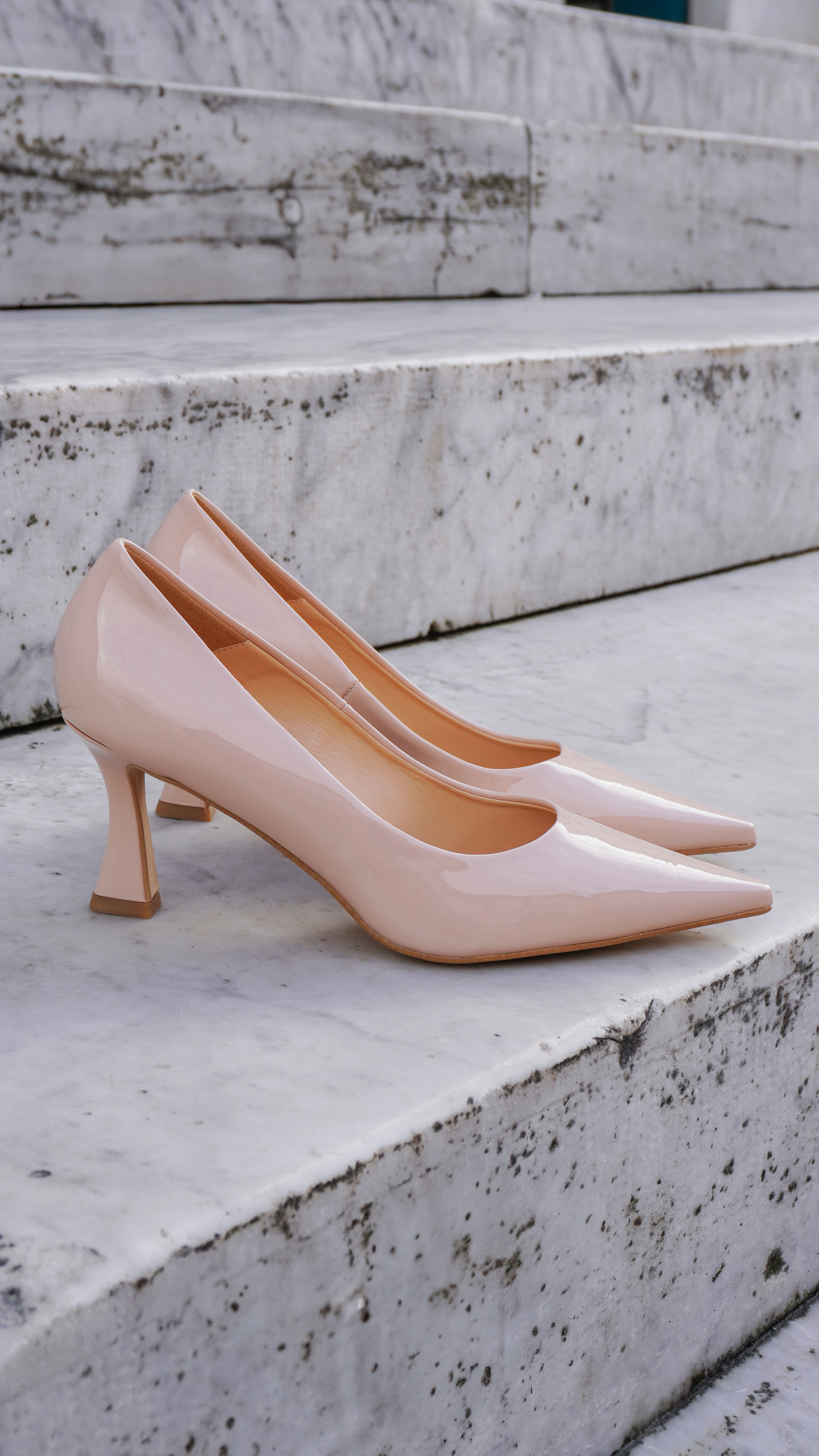 FRANCISCO Nude | Decolleté verniciata nude tacco 7 cm