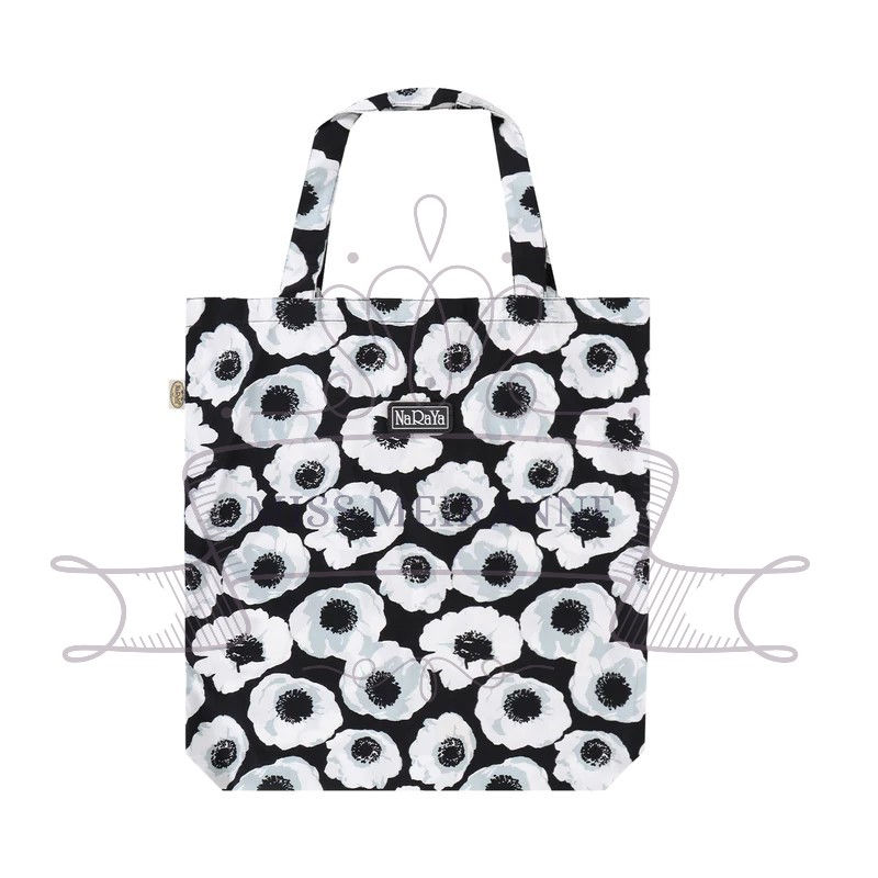Thumbnail: NaRaYa Foldable Large Cotton Waterproof Shopping Grocery Bag  w Logo