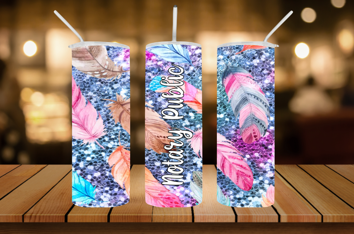 20oz Tumbler - Sparkle and Fly - Notary Public