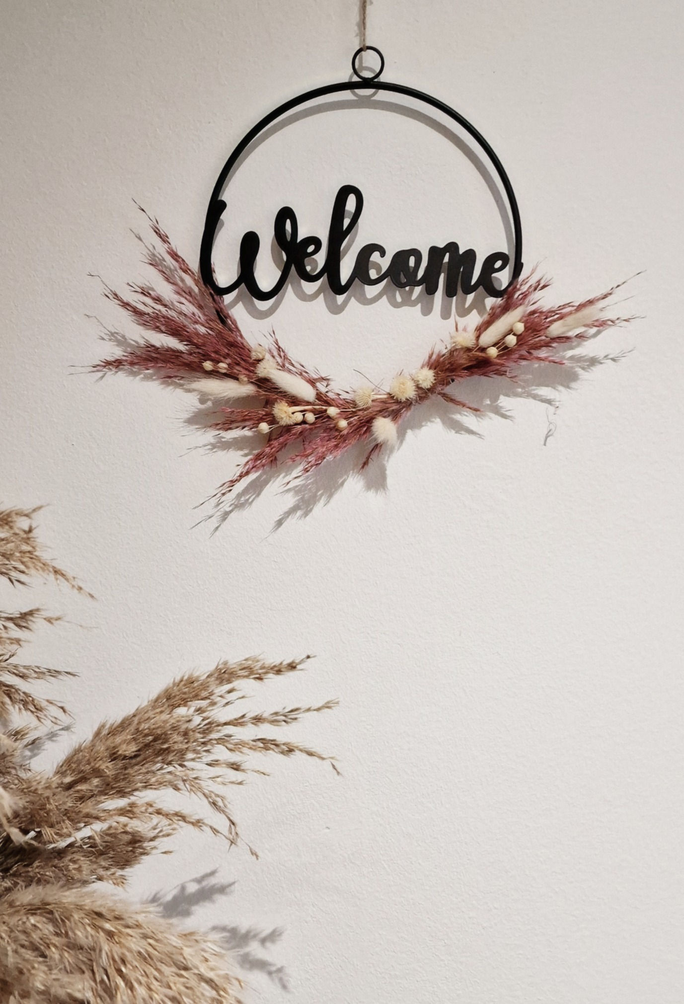 Trockenblumenkranz WELCOME