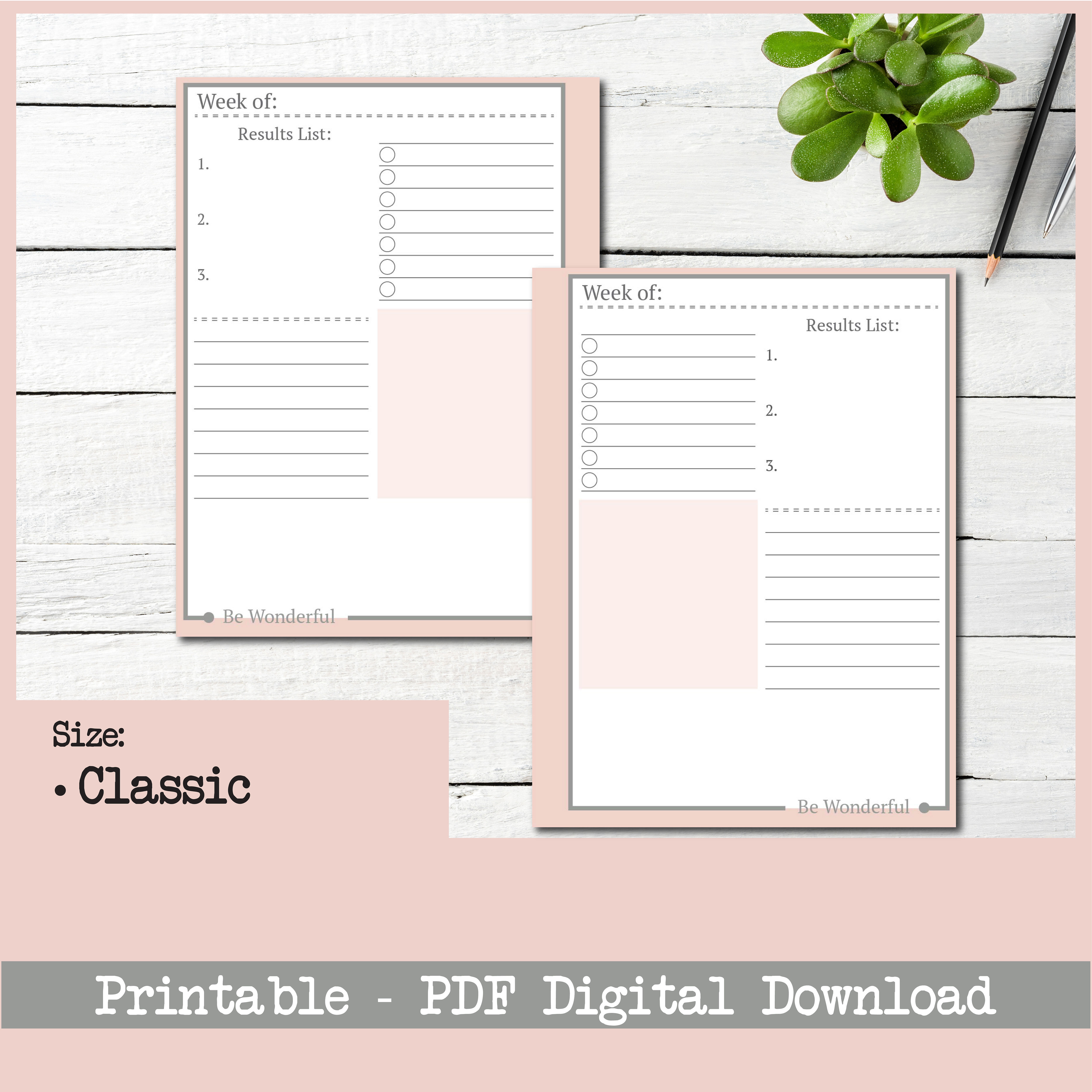 Jennifer Campa Designs Dashboard Add-On Layout for Classic Happy Planner® Size