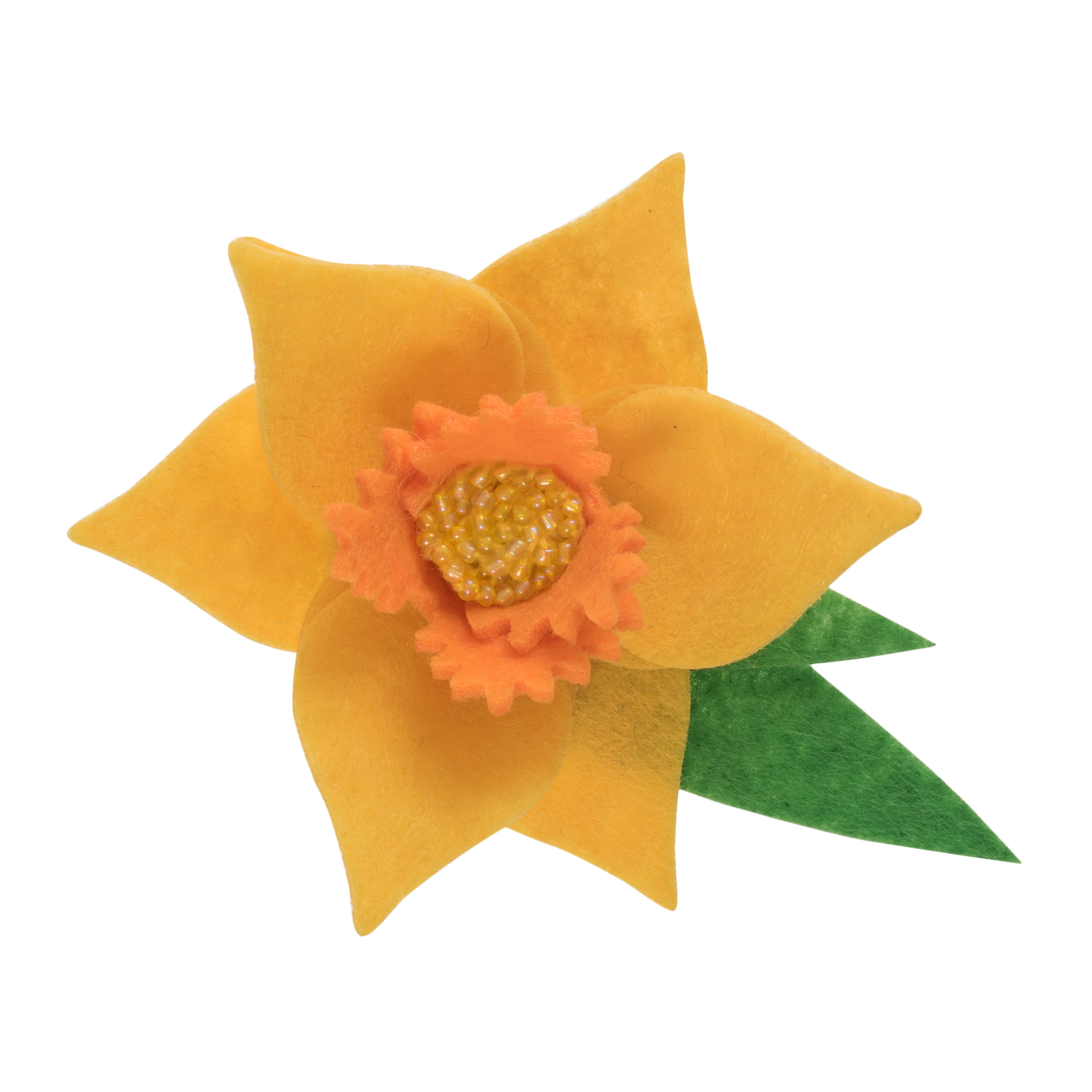 Felt Decoration Kit  - Daffodil Brooch