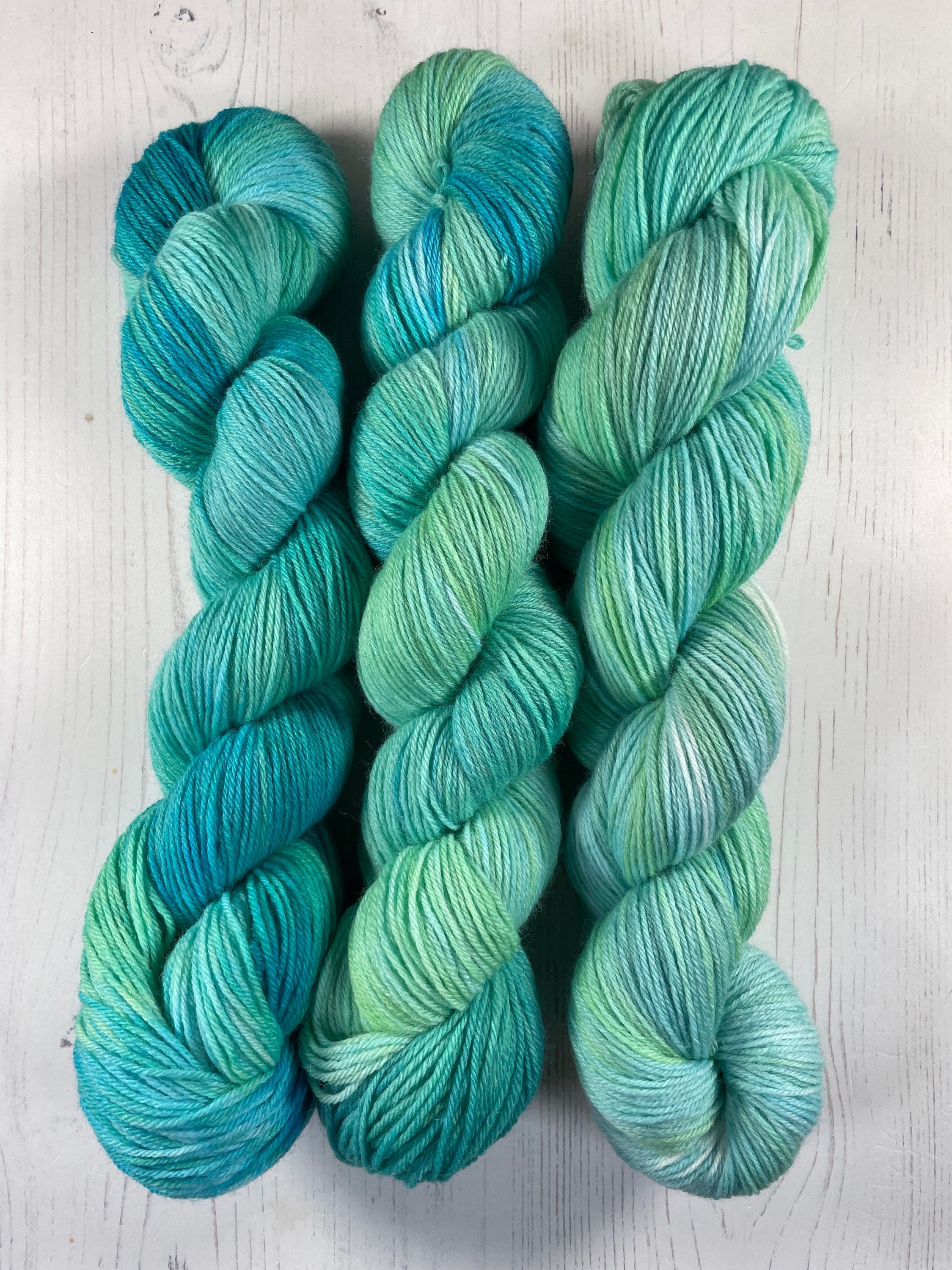 Calming Corriedale in 4ply - Teal Tranquillity - Skein 3